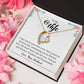 To My Wife "Forever And Always" Heart Necklace