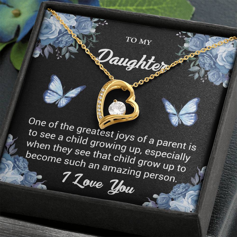 To My Daughter "One Of The Greatest Joys" Heart Necklace