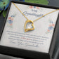To My Granddaughter "This Old Woman Will Always Have Your Back" Heart Necklace