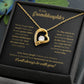 To My Granddaughter "Dance In The Rain" Heart Necklace