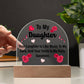 To My Daughter Printed Acrylic Dome Plaque
