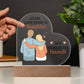 Gift For Wife or Girlfriend - Favorite Love Story Printed Heart Acrylic Plaque