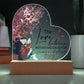 Gift For Mother & Daughter - Knowing No Distance Acrylic Heart Plaque
