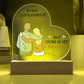 Gift For Wife or Girlfriend - Favorite Love Story Printed Heart Acrylic Plaque